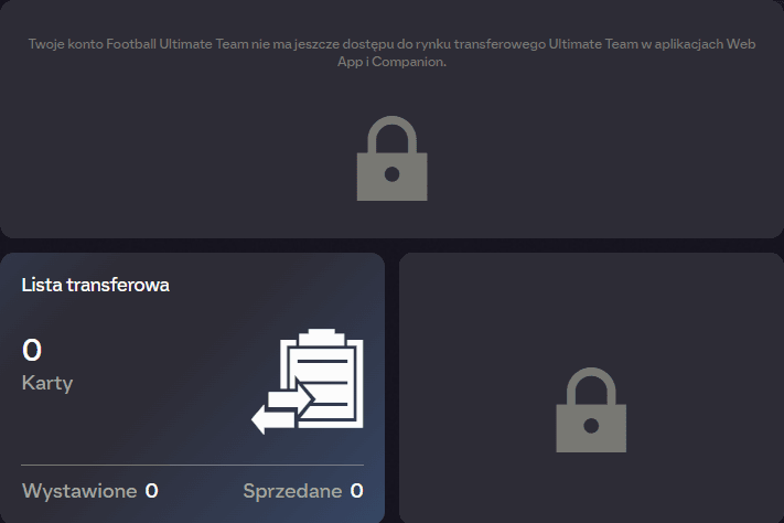 سوق انتقالات مغلق في Web App